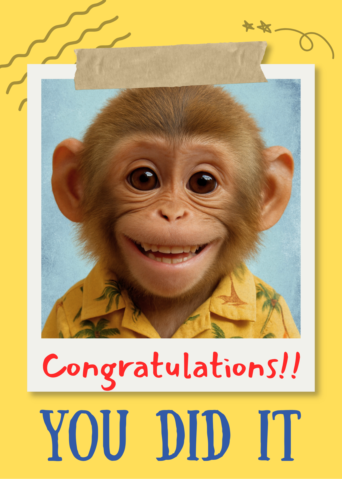 Congratulations Monkey Card Page 1