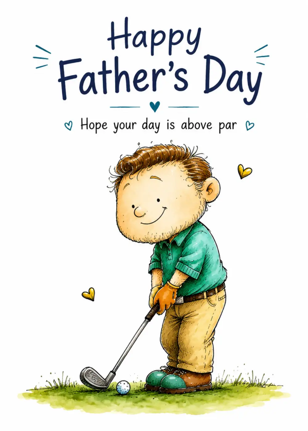 Above Par Father's Day Card