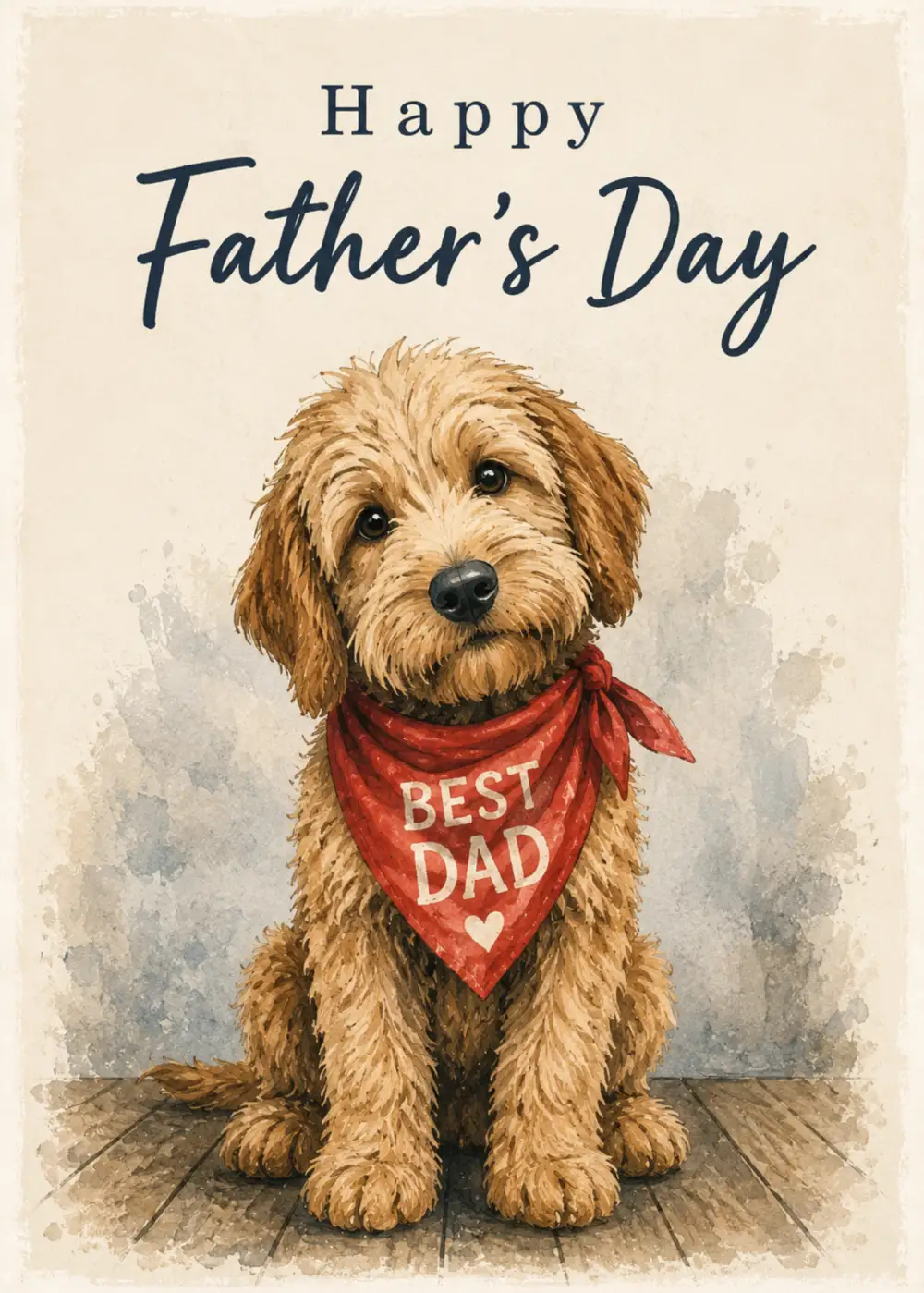 Best Dad Dog Father's Day Card