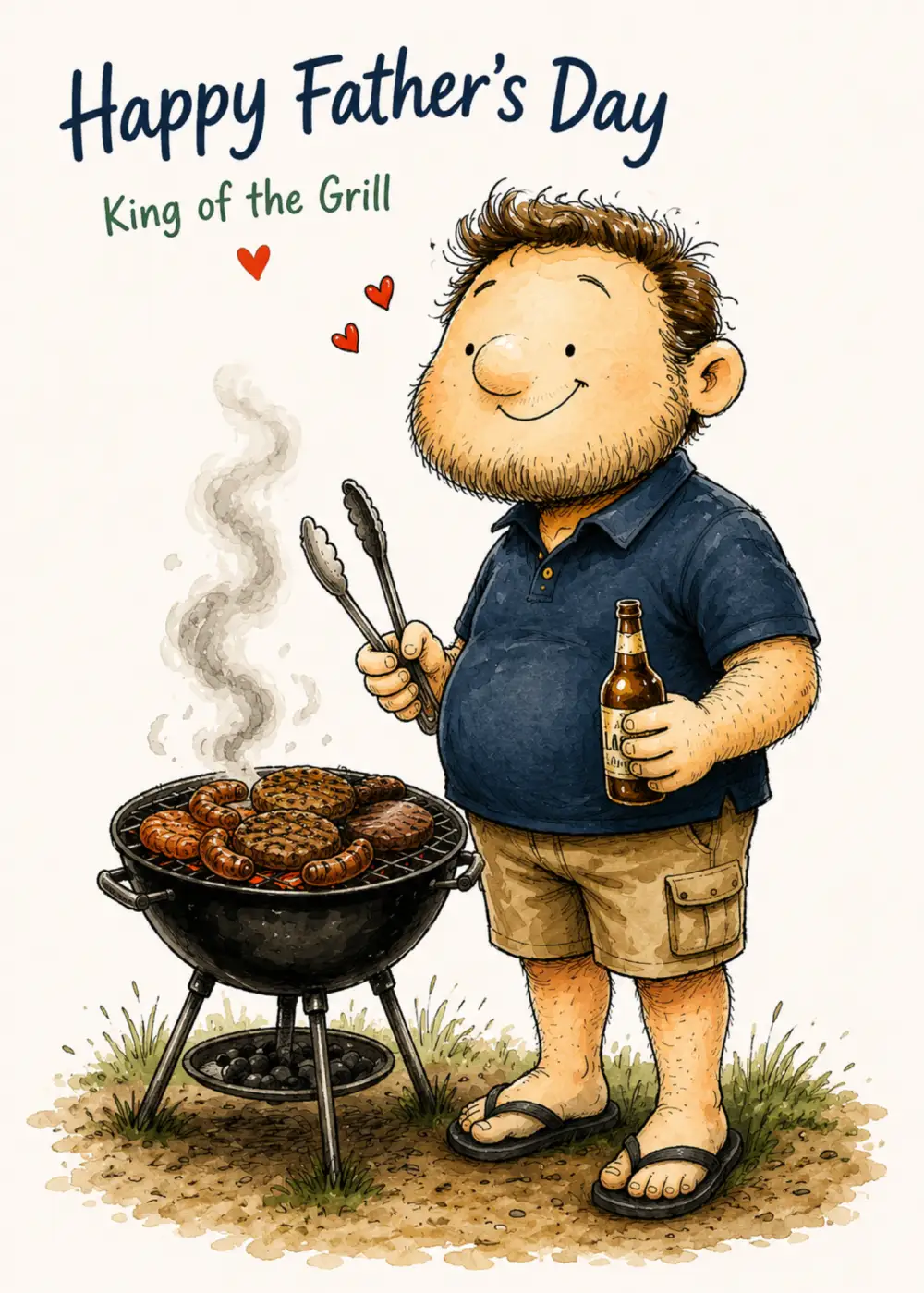 King of the Grill Father's Day Card