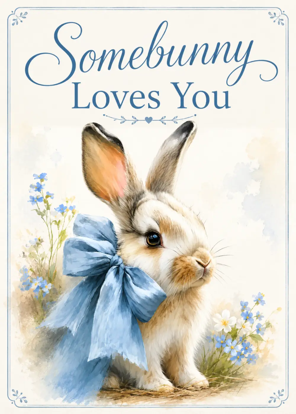 Somebunny Loves You Bunny Greeting Card