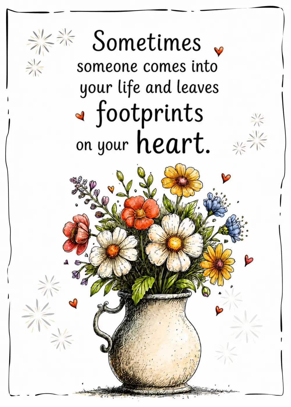Footprints on Your Heart Card