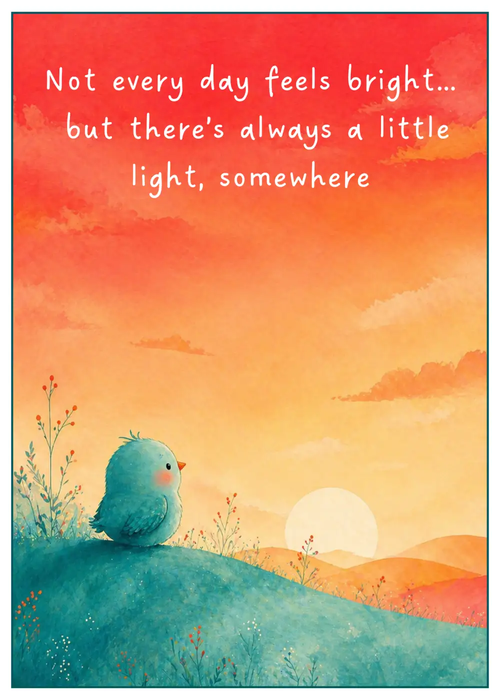 Free Thinking of You eCard – Gentle Light & Hope Quote