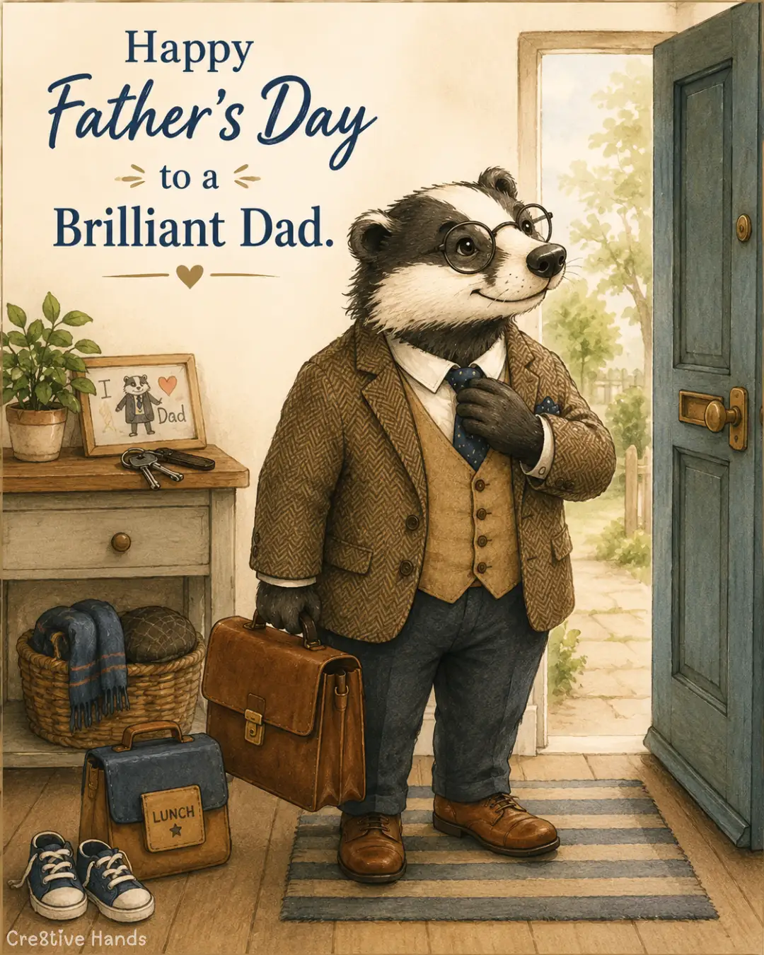 Brilliant Dad Badger Father’s Day Poster
