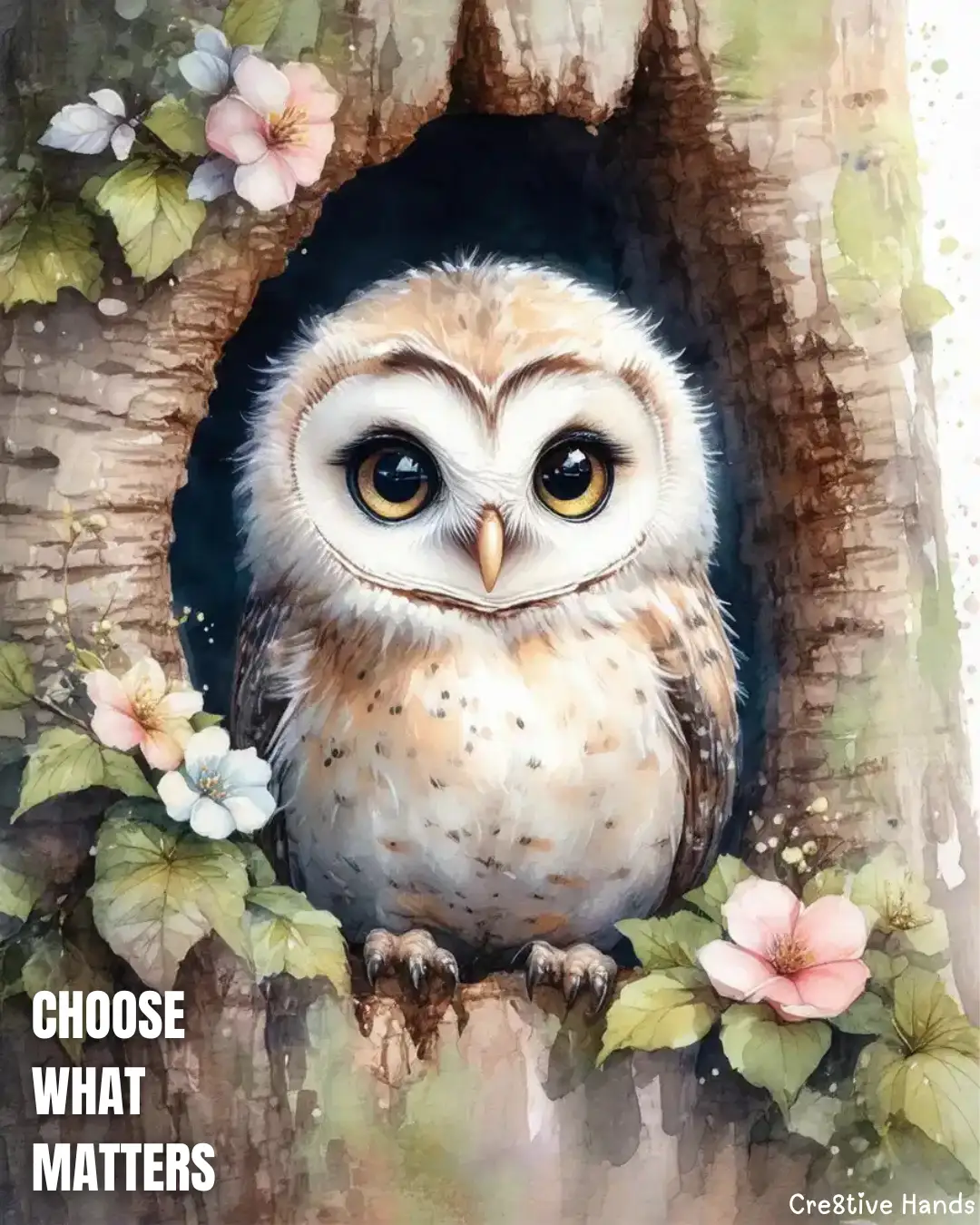 Choose What Matters Free Owl Poster